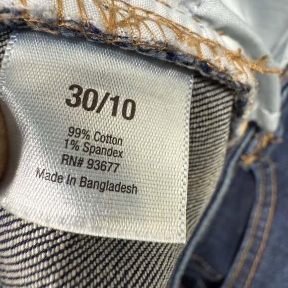 Ana A New Approach Womens Size 10 Blue Denim Shorts Mid-Rise Rolled Cuff - Picture 3 of 10